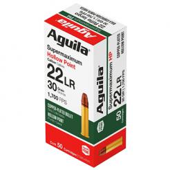 22LR 30gr HP Aguila Super Max Ammo | 50 Round Box