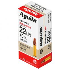 22LR 40gr HP Aguila Interceptor Ammo | 50 Round Box